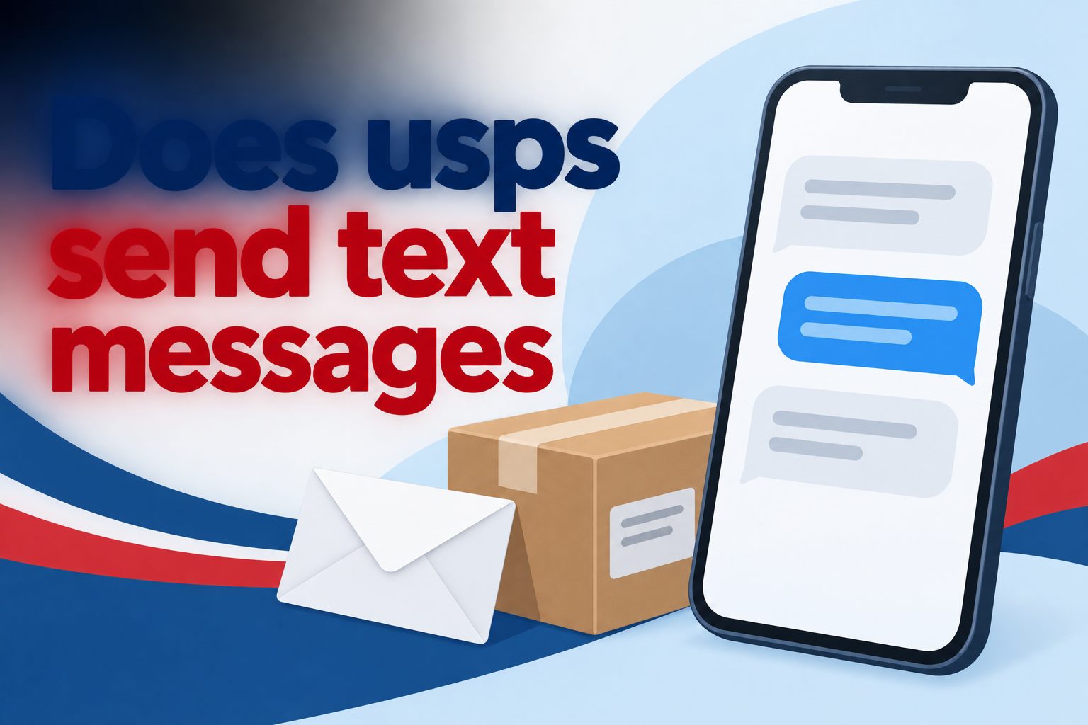 USPS text message scam alert on a smartphone