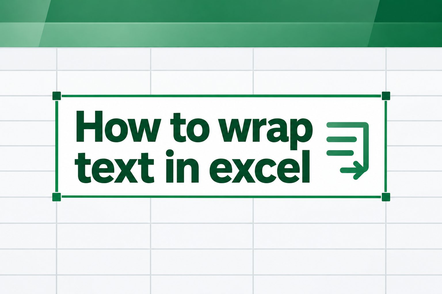 Excel spreadsheet showing wrapped text displayed across multiple lines in a cell